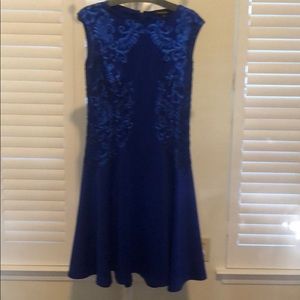 Beautiful, elegant, embroidered, blue dress.